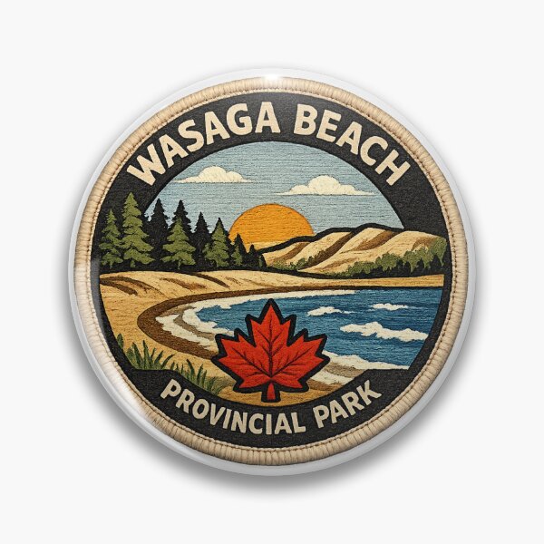Item preview, Wasaga Beach Provincial Park Patch Badge designed and sold by CompassLake.