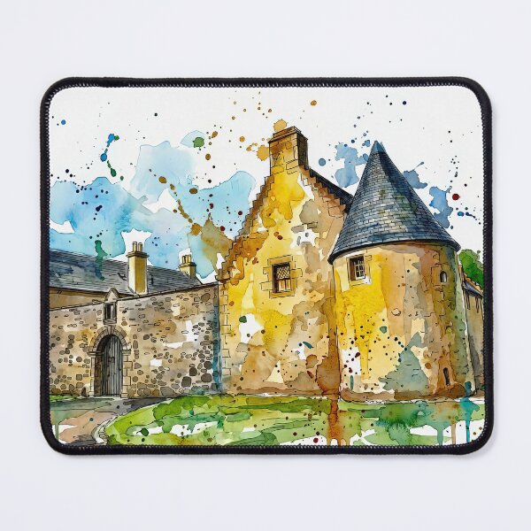 Item preview, Watercolour illustration of Provan Hall, Glasgow, Scotland designed and sold by davidelder.