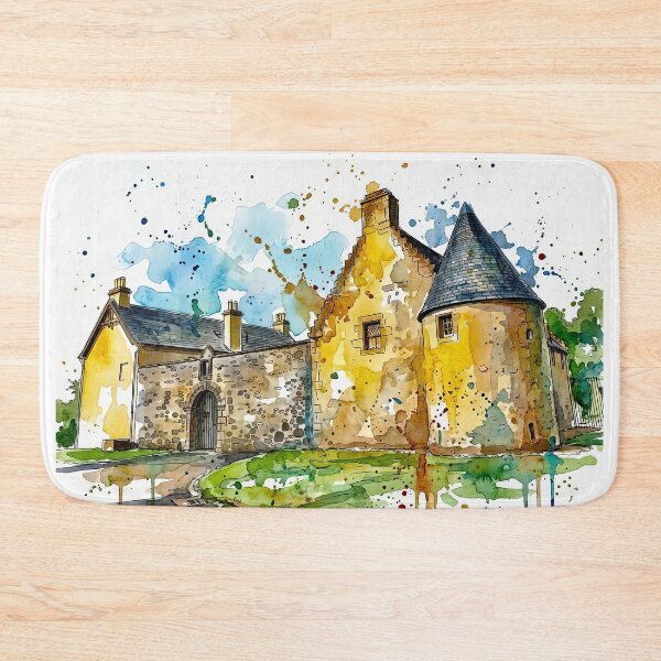 Item preview, Watercolour illustration of Provan Hall, Glasgow, Scotland designed and sold by davidelder.