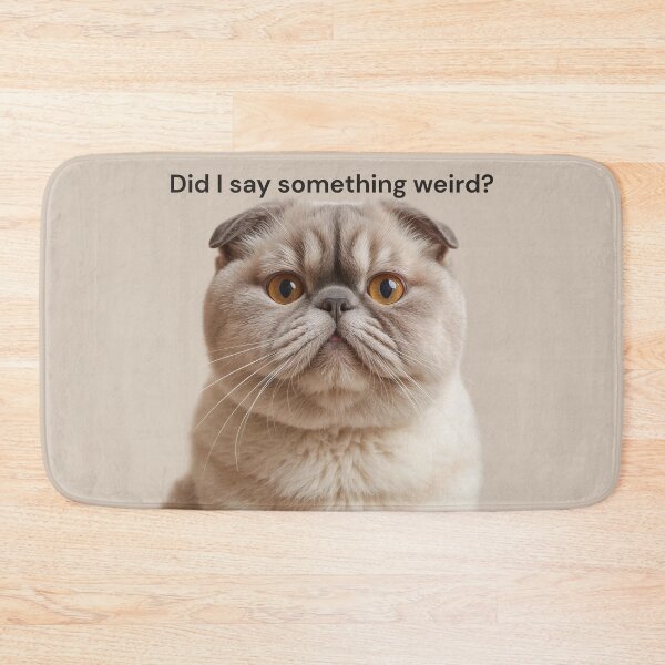 Item preview, Scottish Fold Cat Mind Signal Design – Did I Say Something Weird Overthinking Cat Meme Aesthetic designed and sold by ArtivaNest.