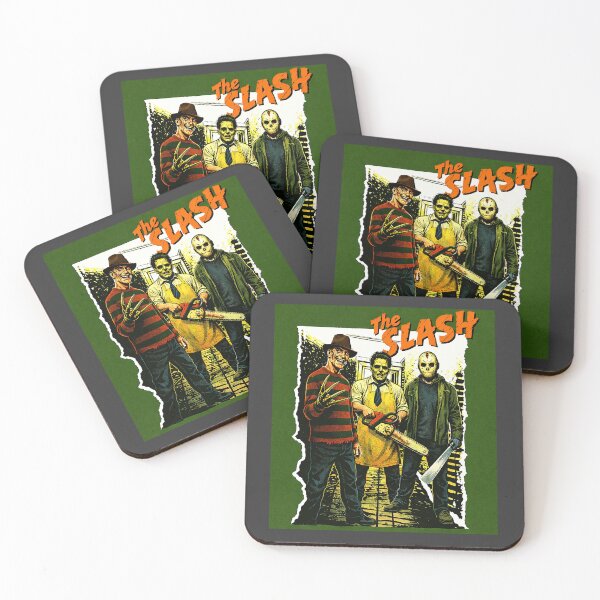 Item preview, The SLASH Horror Icons Graphic Tee Clean Parody Design designed and sold by GhostDawgs.