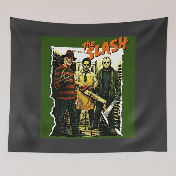 Item preview, The SLASH Horror Icons Graphic Tee Clean Parody Design designed and sold by GhostDawgs.