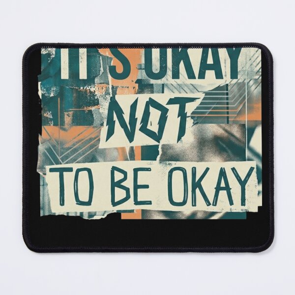 Item preview, It's Okay Not To Be Okay | Abstract Distressed Collage Mental Health Graphic designed and sold by R&K Creative Co..