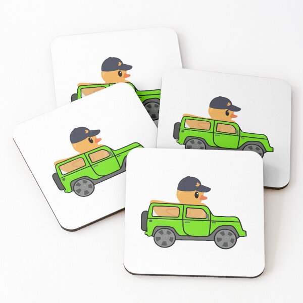Item preview, Green Utility Vehicle Rubber Duck with Hat designed and sold by TimTimByChloe.