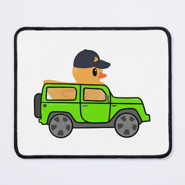 Item preview, Green Utility Vehicle Rubber Duck with Hat designed and sold by TimTimByChloe.