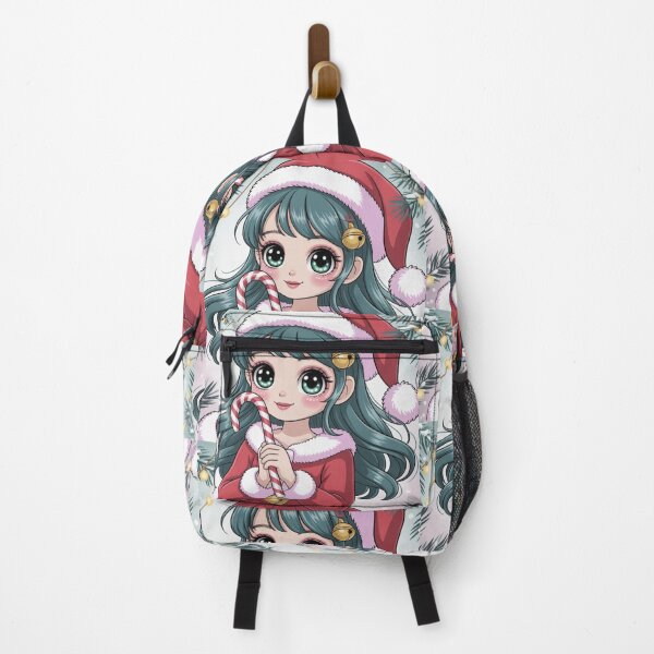 Item preview, Kawaii Anime Christmas Girl Sticker – Cute Santa Anime Gift for Otaku designed and sold by InspiredCreatives.