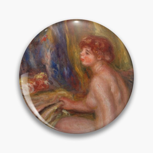 Artikelvorschau, Sitzender weiblicher Akt im Profil von Pierre-Auguste Renoir: Impressionistischer Kunstdruck entworfen und verkauft von artofuniverse.