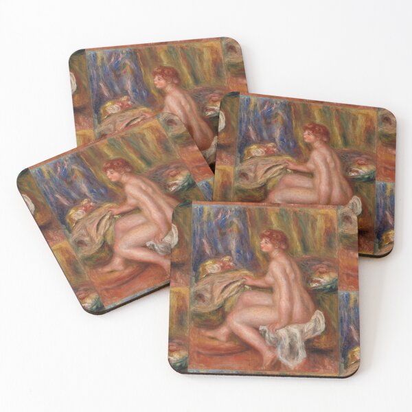 Item preview, Seated Female Nude Profile View by Pierre-Auguste Renoir: Impressionist Fine Art Print designed and sold by artofuniverse.