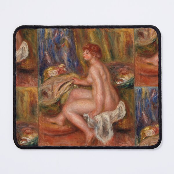 Item preview, Seated Female Nude Profile View by Pierre-Auguste Renoir: Impressionist Fine Art Print designed and sold by artofuniverse.