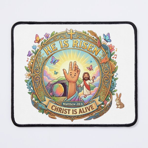Item preview, Cute "He Is Risen" Easter Crest Matthew 28:6 Christ Is Alive designed and sold by Wear Sculpt.
