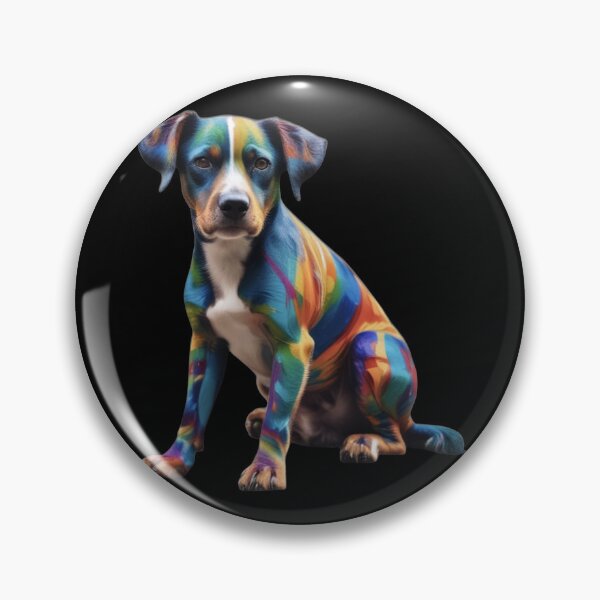 Item preview, Vibrant Painted Dog - Artistic Pet Illustration designed and sold by AbeeRedB.