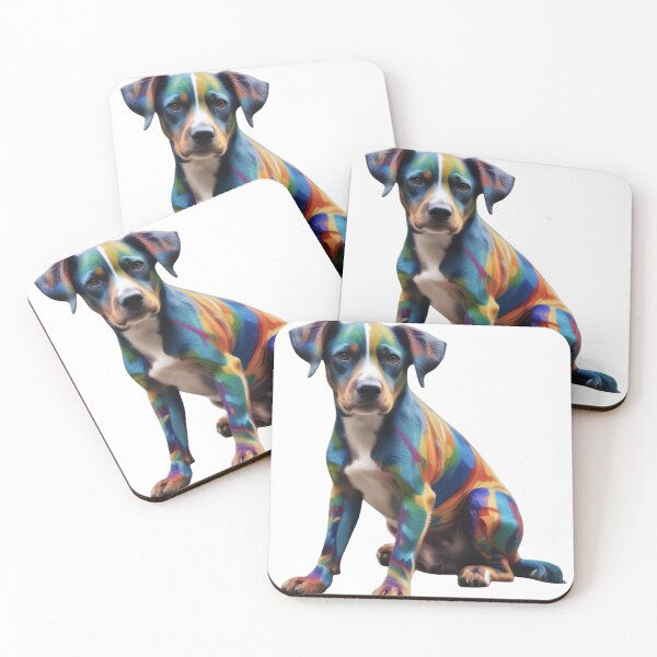 Item preview, Vibrant Painted Dog - Artistic Pet Illustration designed and sold by AbeeRedB.