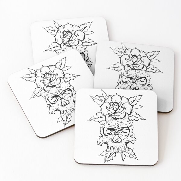 Item preview, Dark Love – Skull and Rose Graphic designed and sold by ONELSONNY.