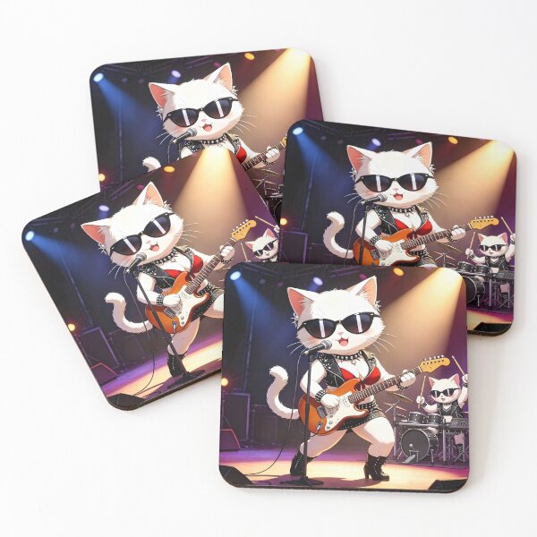 Item preview, Cute Kitten Rock Singer at Stage designed and sold by Pim-Crystal.
