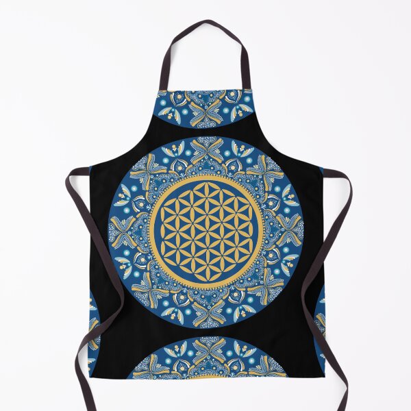Item preview, Flower of Life - Turquoise & Gold designed and sold by The Dotted Brush.
