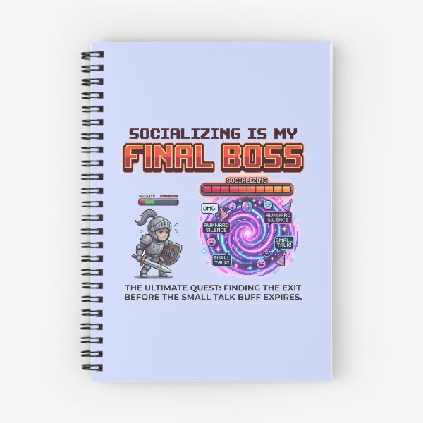 Item preview, Introvert Socializing Is My Final Boss Funny Gamer Pixel Art designed and sold by Quiet Mode Studio.