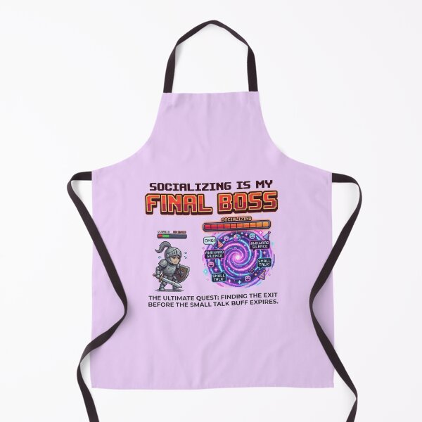 Item preview, Introvert Socializing Is My Final Boss Funny Gamer Pixel Art designed and sold by Quiet Mode Studio.