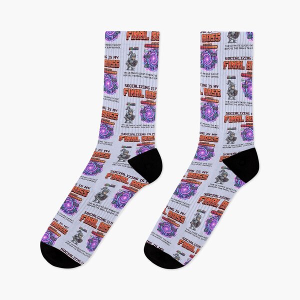 Item preview, Introvert Socializing Is My Final Boss Funny Gamer Pixel Art designed and sold by Quiet Mode Studio.