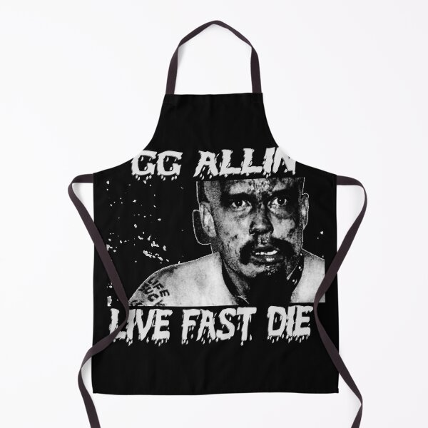 Item preview, GG ALLIN - LIVE FAST DIE (for DARK background colors only) designed and sold by skeletons-lair.