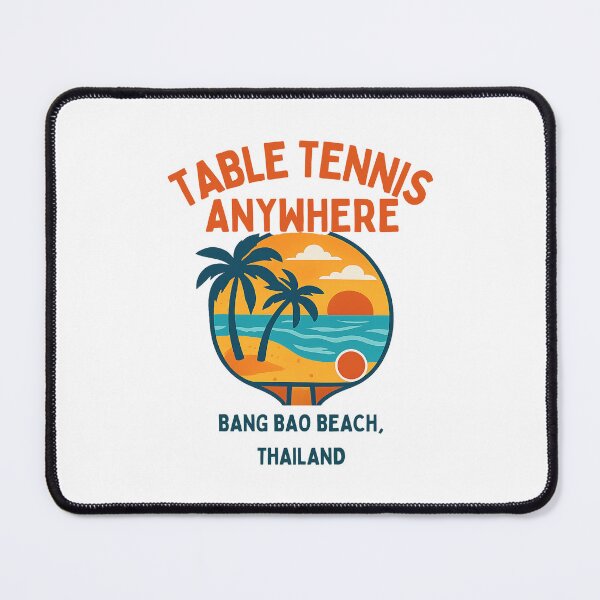 Item preview, Bang Bao Beach Thailand Table Tennis Anywhere Retro Sunset Paddle T-Shirt designed and sold by OhMyPingCo.