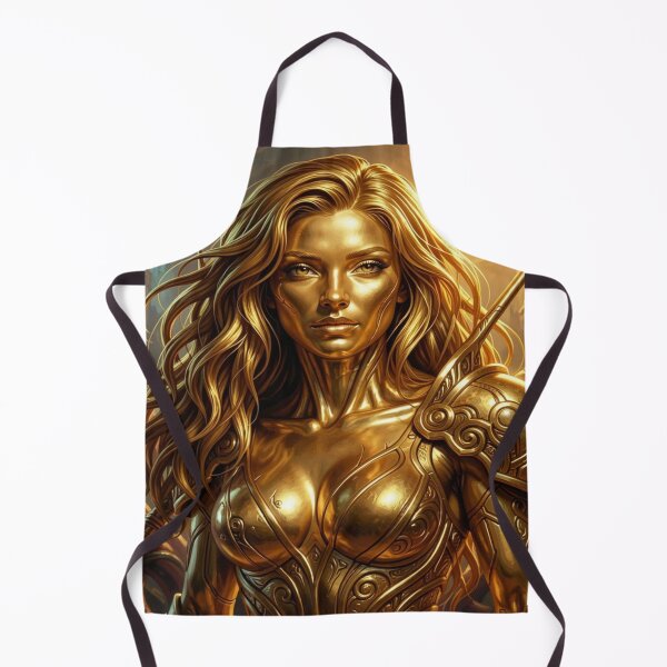 Item preview, Golden Fantasy Warrior Portrait with Ornamental Armor and Radiant Cosmic Energy designed and sold by FotoworldEdel.