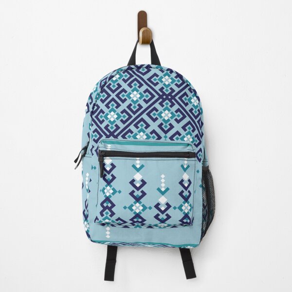 Item preview, Thai Geometric Seamless Pattern in Blue and Teal designed and sold by PowerAntShop.