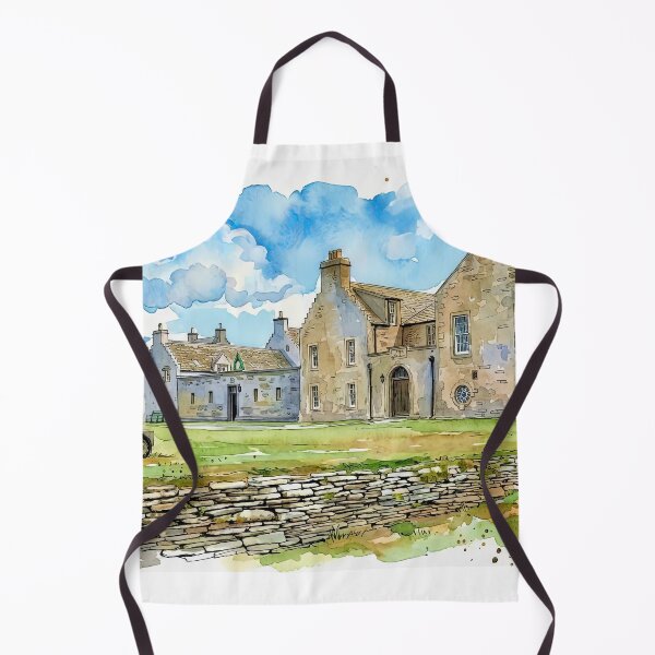 Item preview, Watercolour illustration of Skaill House, Orkney, Scotland designed and sold by davidelder.