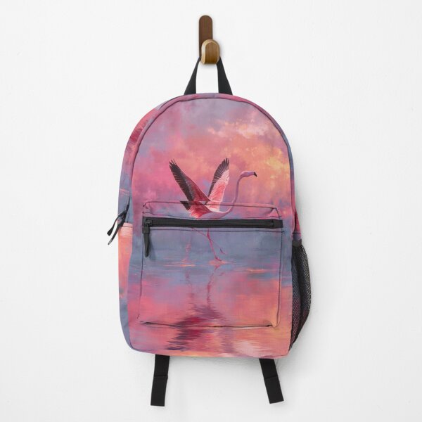 Item preview, A Flamingo lifting into the air over shallow wetlands, Birds in Motion designed and sold by CDC40.