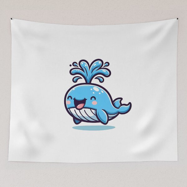 Item preview, Whimsical Blue Whale Splash designed and sold by ShopThousand.