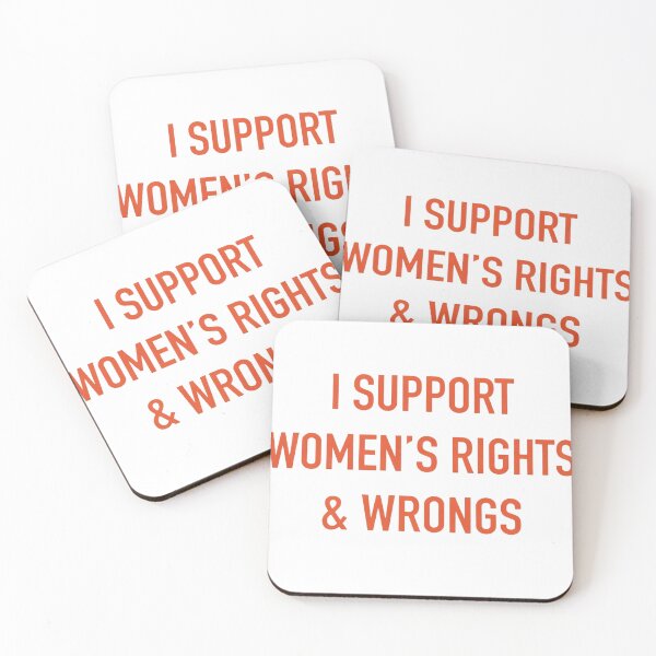Item preview, I Support Women's Rights & Wrongs Bold Statement T-Shirt designed and sold by Mini-market23.