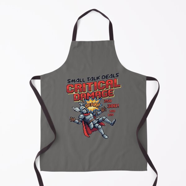 Item preview, Small Talk Deals Critical Damage Funny Introvert Gamer Design designed and sold by Quiet Mode Studio.