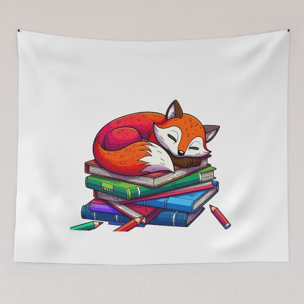 Item preview, Sleepy Fox Book Lover designed and sold by ShopThousand.