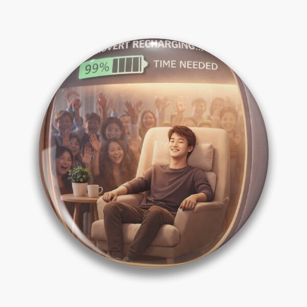 Item preview, Introvert Recharging Mode – Social Battery Meme Illustration designed and sold by NarpLTD.