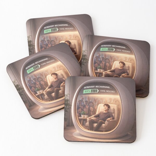 Item preview, Introvert Recharging Mode – Social Battery Meme Illustration designed and sold by NarpLTD.
