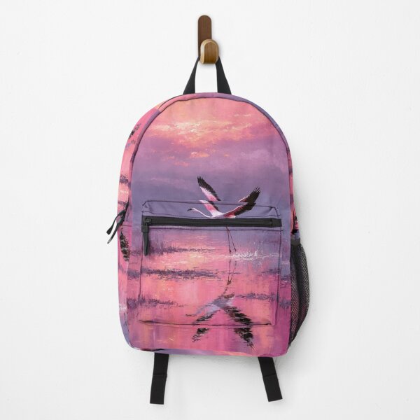 Item preview, A Flamingo lifting into the air over shallow wetlands, Birds in Motion designed and sold by CDC40.