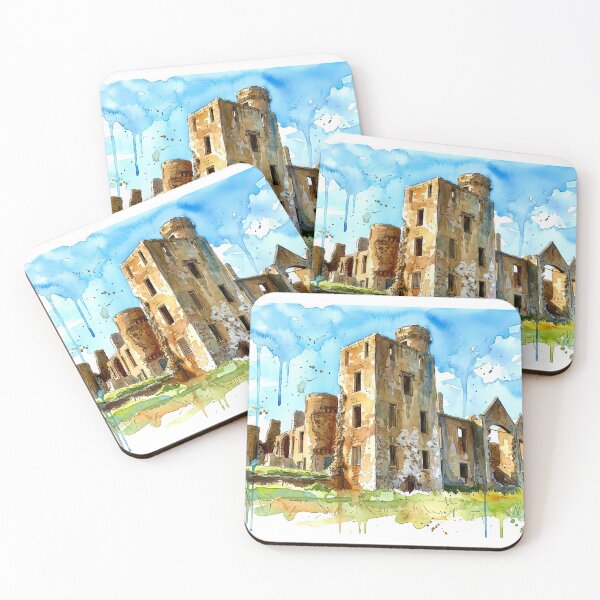 Item preview, Watercolour illustration of Slains Castle, Aberdeenshire, Scotland designed and sold by davidelder.