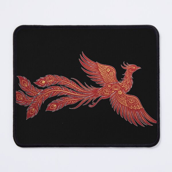 Item preview, Golden and Red Chinese Phoenix (Fenghuang) Art designed and sold by SlawOnly.