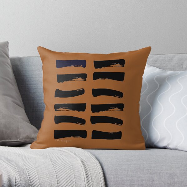 02 The Receptive I Ching Hexagram Throw Pillow
