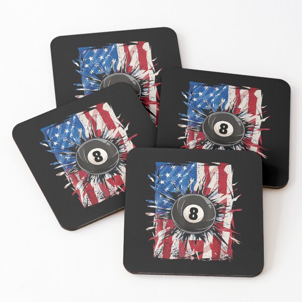 Item preview, Pool Snooker Billiards Player 8 Ball USA American Flag designed and sold by RichardXRichard.