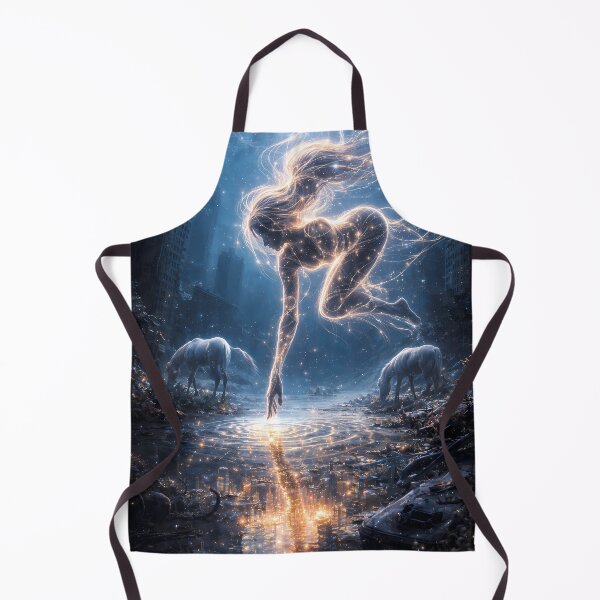 Item preview, Ethereal Spirit Woman Rising Over Ruined City designed and sold by KnitOfShadoF.