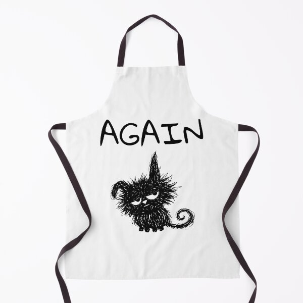 Item preview, Funny Black Cat – Again Mood | Doodle Cat Meme designed and sold by moodiecatshop.