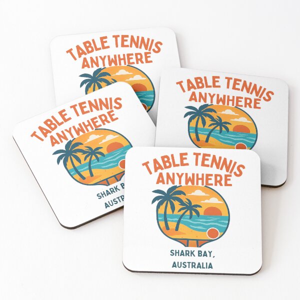Item preview, Shark Bay Australia Fun Table Tennis Anywhere Tropical Sunset Paddle T-Shirt designed and sold by OhMyPingCo.