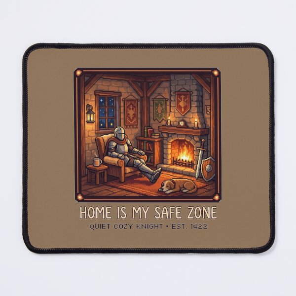 Item preview, Home Is My Safe Zone Introvert Cozy Pixel Art Design designed and sold by Quiet Mode Studio.