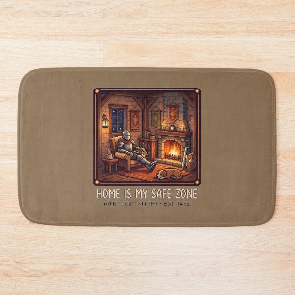 Item preview, Home Is My Safe Zone Introvert Cozy Pixel Art Design designed and sold by Quiet Mode Studio.