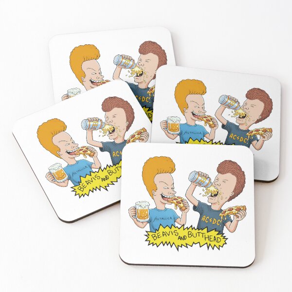 Item preview, Beavis and Butt-Head enjoying pizza and beer designed and sold by Imprearte.
