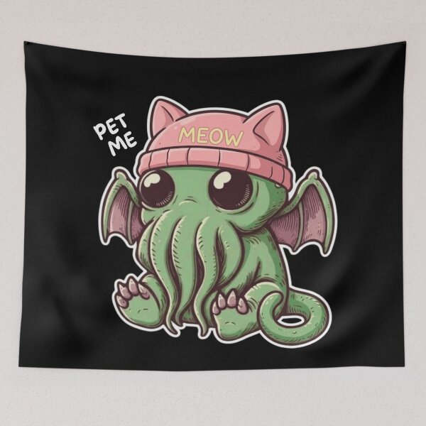 Item preview, Funny Cthulhu Cat: Pet Me! designed and sold by DungeonAtelier.
