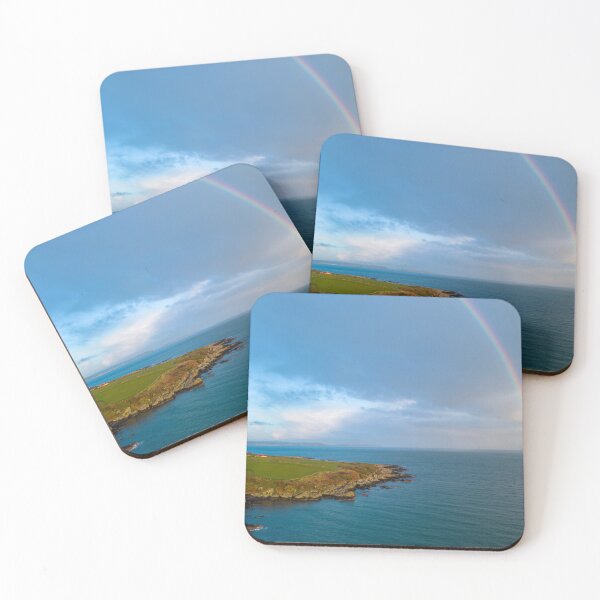Item preview, Rainbow Over the Irish Sea – Coastal Drone View from Ireland’s East Coast designed and sold by Martindoran.