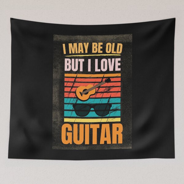 Item preview, I May Be Old But I Love Guitar | Vintage Guitar Lover Music Design designed and sold by Joyful-Pixel.