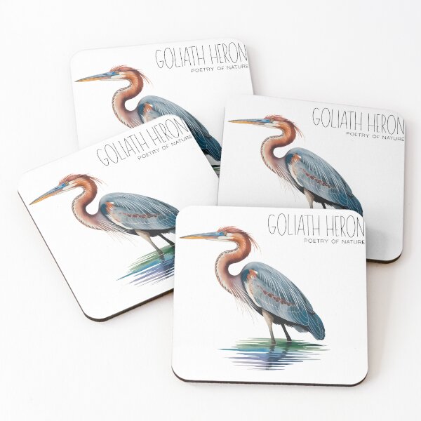 Item preview, Goliath Heron – Poetry of Nature | Majestic African Bird Illustration designed and sold by ArcticFoxStudio.
