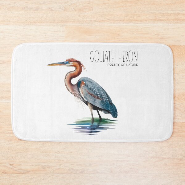 Item preview, Goliath Heron – Poetry of Nature | Majestic African Bird Illustration designed and sold by ArcticFoxStudio.